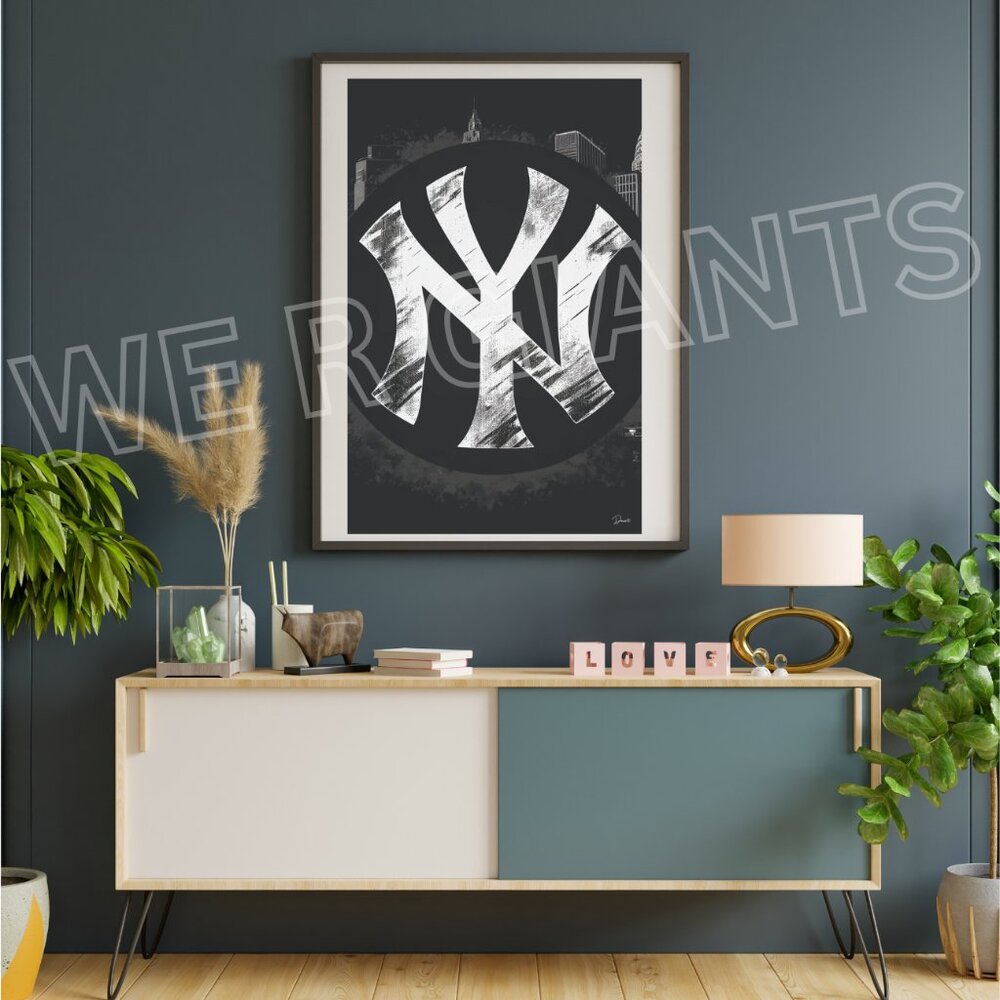 New York Yankees Poster 11x17 Wall Art by Rodeo Drive Designs